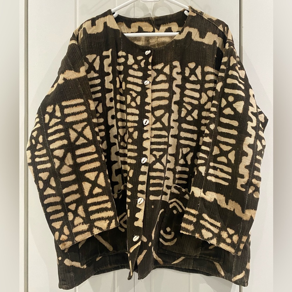 Wax-resist patterned jacket
